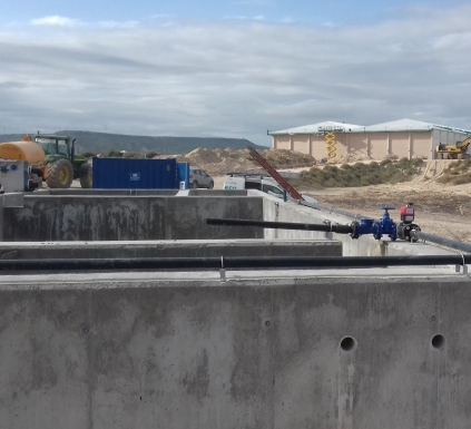 Depuradoras en ejecución en Campos de Borja - Zaragoza